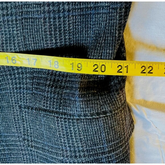 Woodmere Vintage Wool Sport Coat Glen Plaid Blue Gray 42 L Preppy Academia - Picture 8 of 16